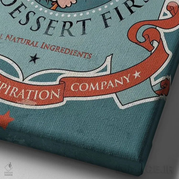 تابلو دکوراتیو اول دسر اثر استر کی - نمای نزدیک بافت بوم