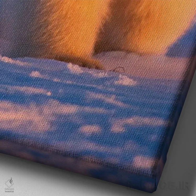 تابلو دکوراتیو Ursus Maritimus, Cub On The Pack Ice At Sunset, 1002 Are… اثر استیو کازلوسکی - نمای نزدیک بافت بوم