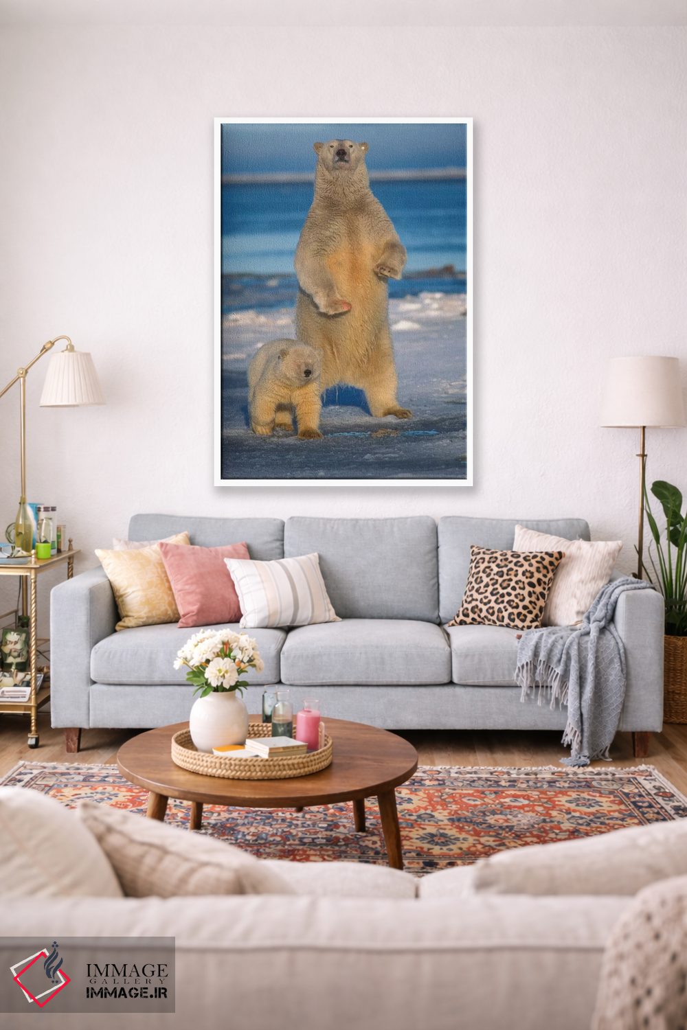 تابلو دکوراتیو Arctic National Wildlife Refuge, Alaska,ماده خرس قطبی با… اثر استیو کازلوسکی - D1W