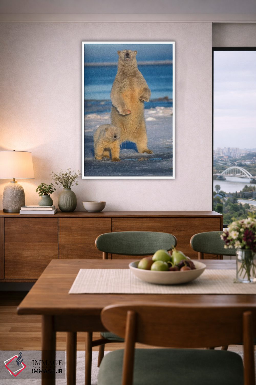 تابلو دکوراتیو Arctic National Wildlife Refuge, Alaska,ماده خرس قطبی با… اثر استیو کازلوسکی - D5W