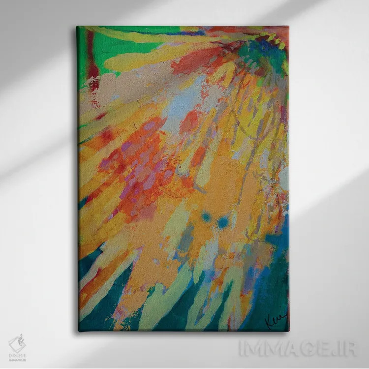 تابلو دکوراتیو درون خورشید ذوب شو اثر کری مک کیب - نمای روبهرو روی دیوار