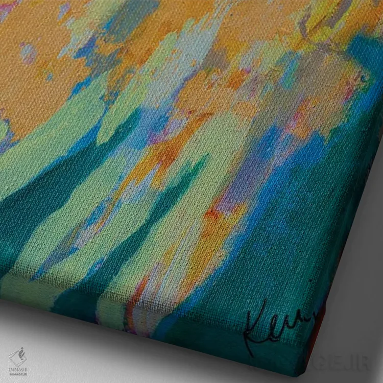 تابلو دکوراتیو درون خورشید ذوب شو اثر کری مک کیب - نمای نزدیک بافت بوم