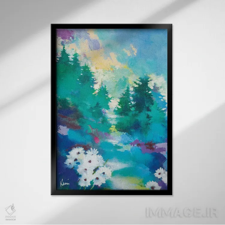 تابلو دکوراتیو نشانه های کوچک در طول راه اثر کری مک کیب - نمای قابدار مشکی