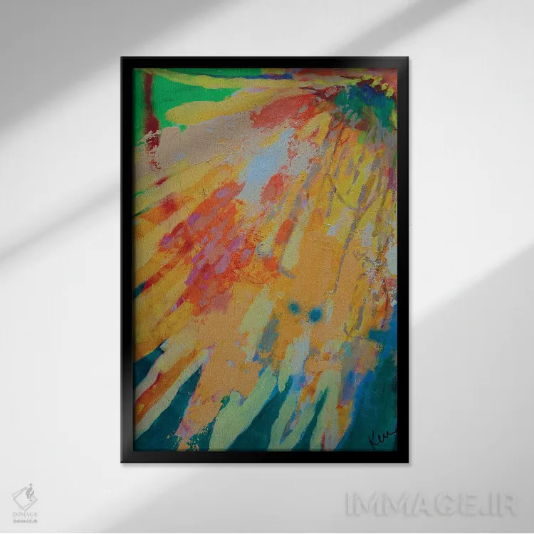 تابلو دکوراتیو درون خورشید ذوب شو اثر کری مک کیب - نمای قابدار مشکی