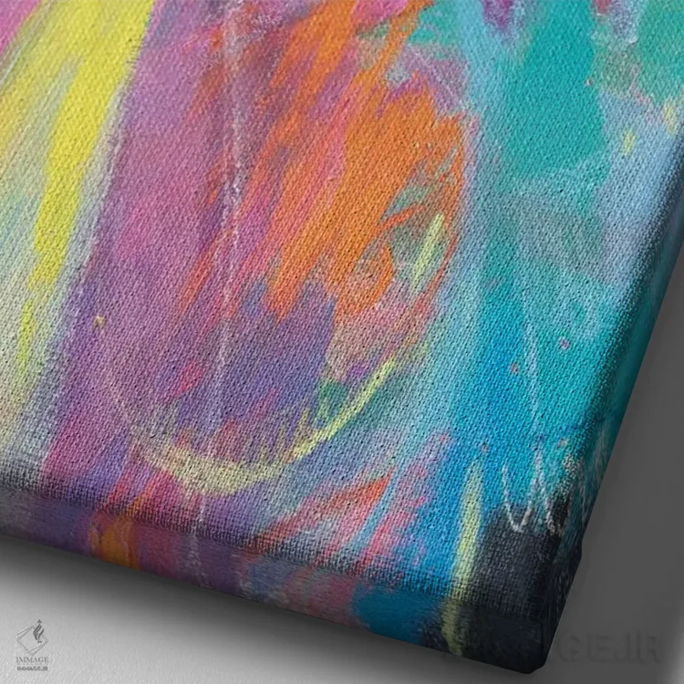 تابلو دکوراتیو راهنمایم باش تا سوی نور اثر کری مک کیب - نمای نزدیک بافت بوم