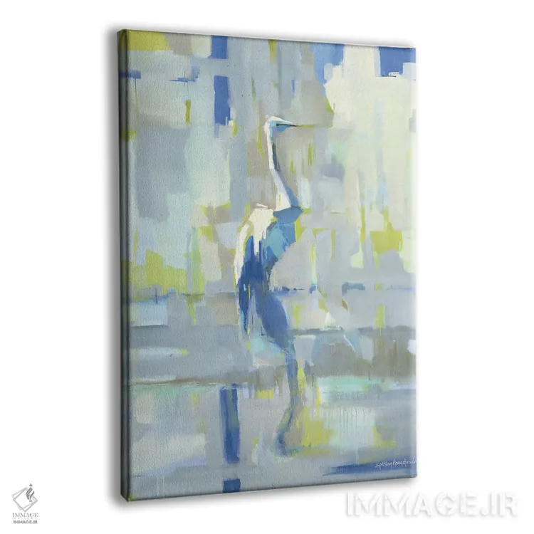 تابلو انتزاعی حواصیل باتلاقی اثر کاتلین برادریک - نمای پرسپکتیو محصول