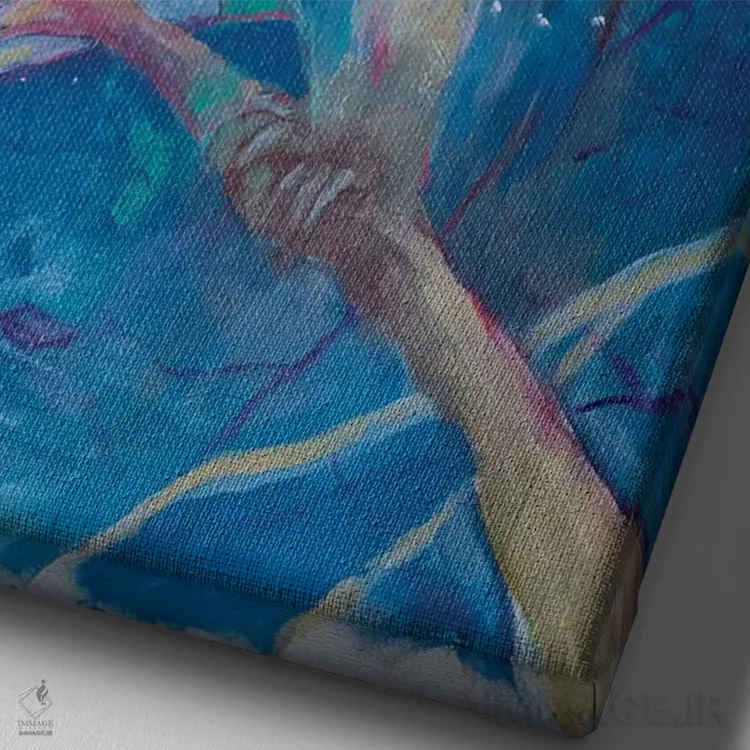 تابلو دکوراتیو دید در شب اثر کری مک کیب - نمای نزدیک بافت بوم