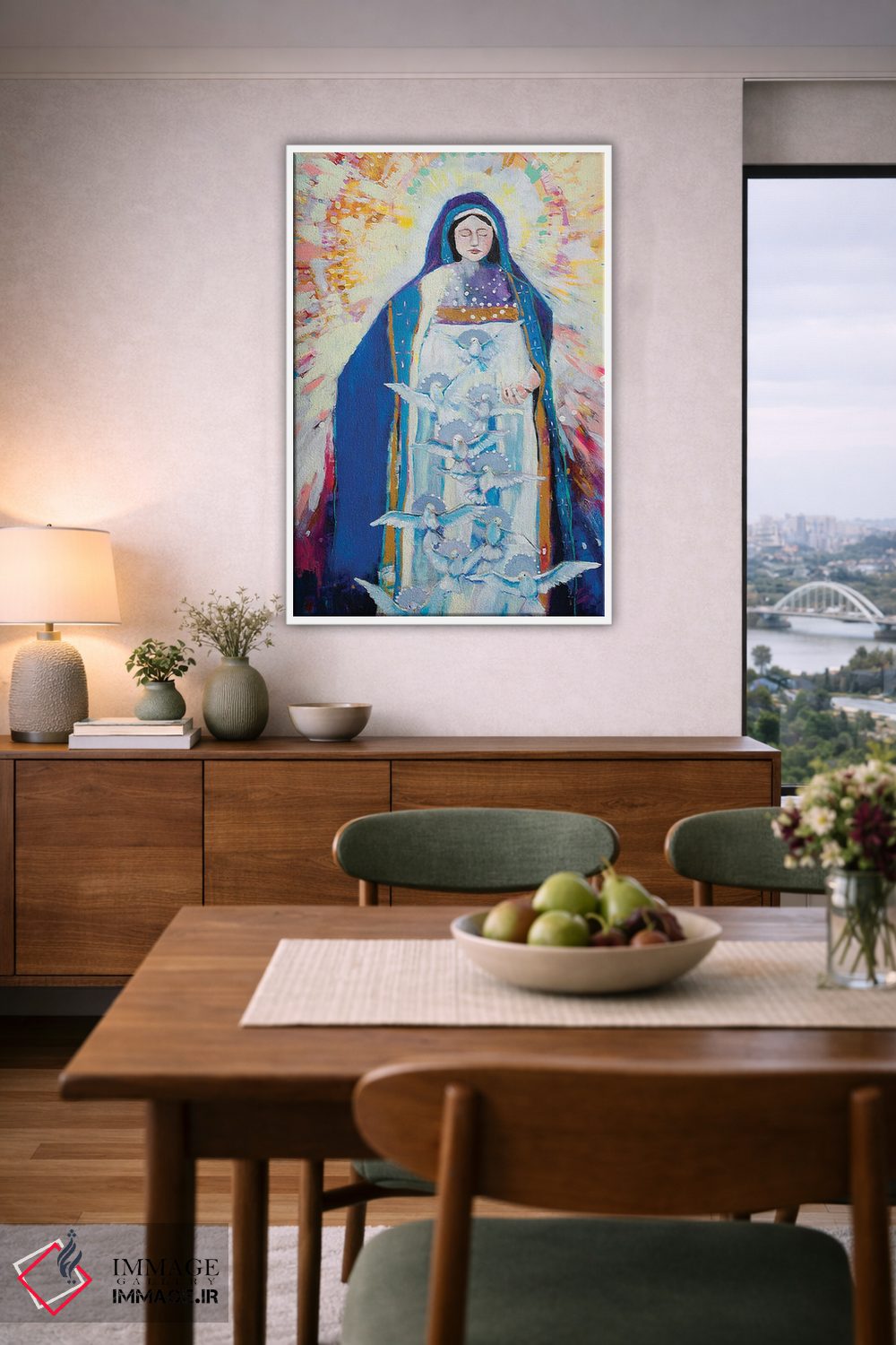 تابلو دکوراتیو مادر صلح برای ما دعا کن اثر کری مک کیب - D6W