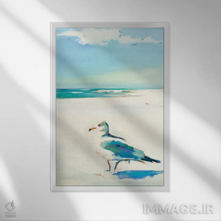 تابلو دکوراتیو در کمین اثر کاتلین برادریک - نمای قابدار سفید