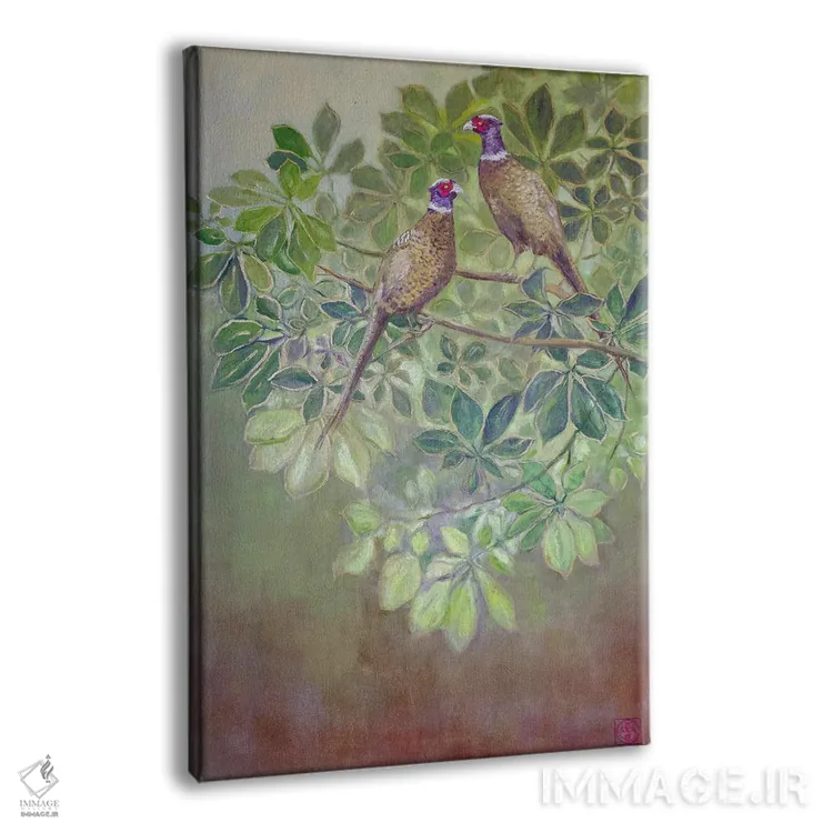 تابلو دکوراتیو قرقاول ها اثر کاتیا بلینی - نمای پرسپکتیو محصول