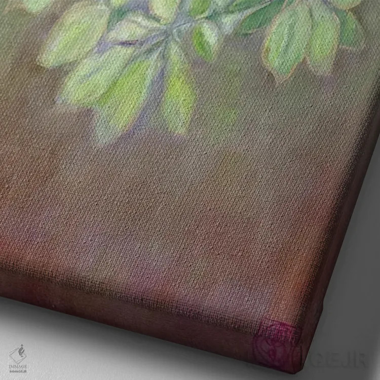 تابلو دکوراتیو قرقاول ها اثر کاتیا بلینی - نمای نزدیک بافت بوم