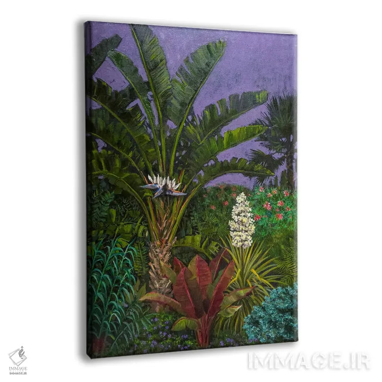 تابلو دکوراتیو باغ گیاه شناسی در شب اثر کاتیا بلینی - نمای پرسپکتیو محصول