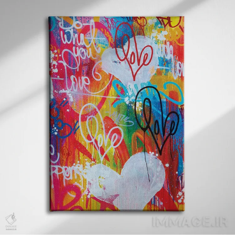 تابلو دکوراتیو کاری را بکن که دوست داری اثر کی بی ام - نمای روبهرو روی دیوار