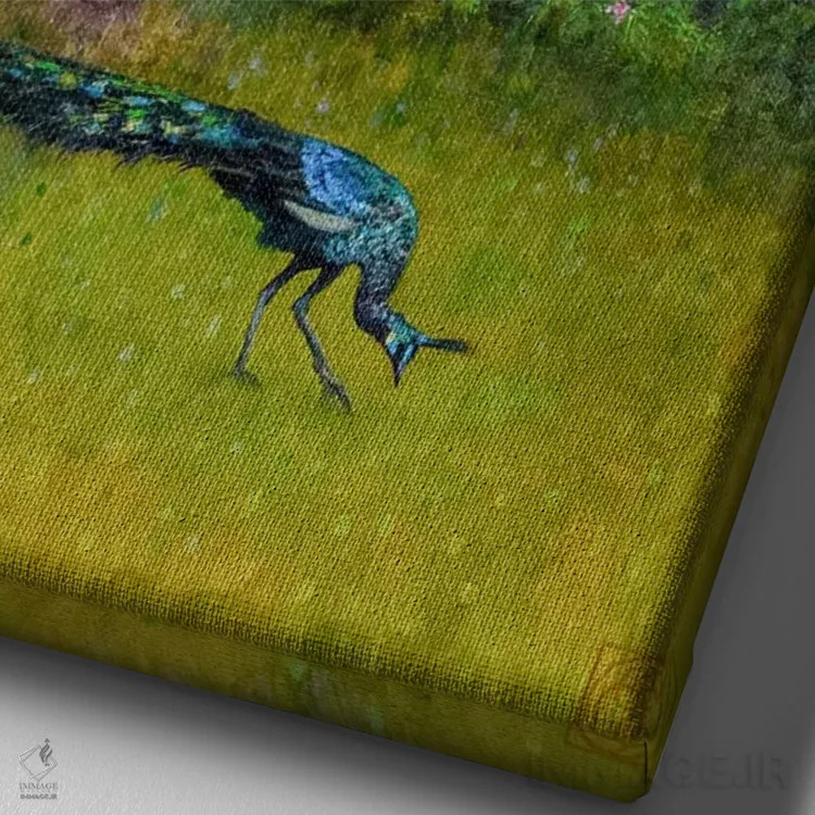 تابلو دکوراتیو باغ قلعه اثر کاتیا بلینی - نمای نزدیک بافت بوم