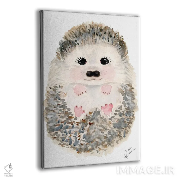 تابلو دکوراتیو جوجه تیغی شماره ۱ اثر کارن بارسکی - نمای پرسپکتیو محصول