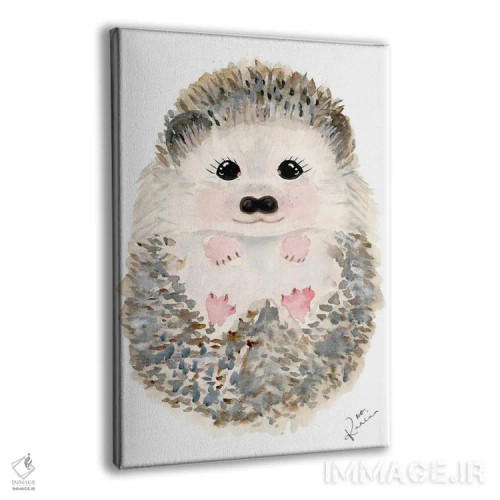 تابلو دکوراتیو جوجه تیغی شماره ۱ اثر کارن بارسکی - نمای پرسپکتیو محصول