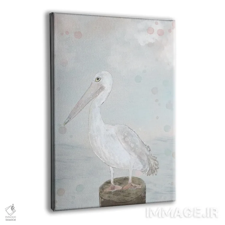تابلو دکوراتیو مرغ دریایی تنها اثر کارن بارسکی - نمای پرسپکتیو محصول