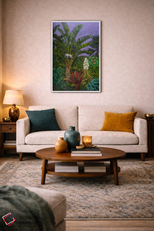 تابلو دکوراتیو باغ گیاه شناسی در شب اثر کاتیا بلینی - D2W