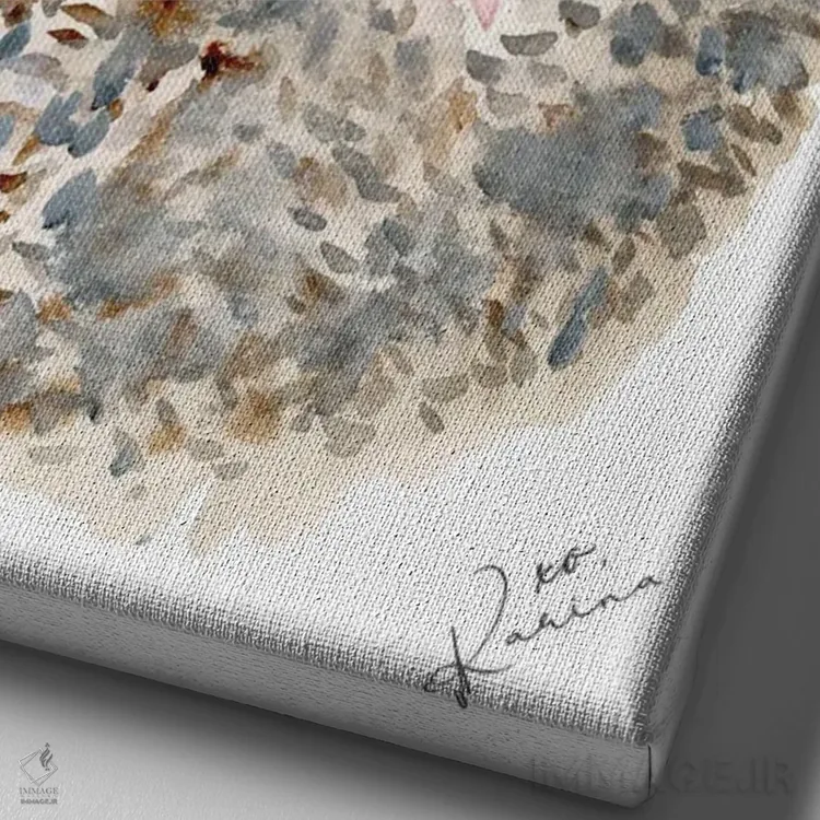 تابلو دکوراتیو جوجه تیغی شماره ۱ اثر کارن بارسکی - نمای نزدیک بافت بوم