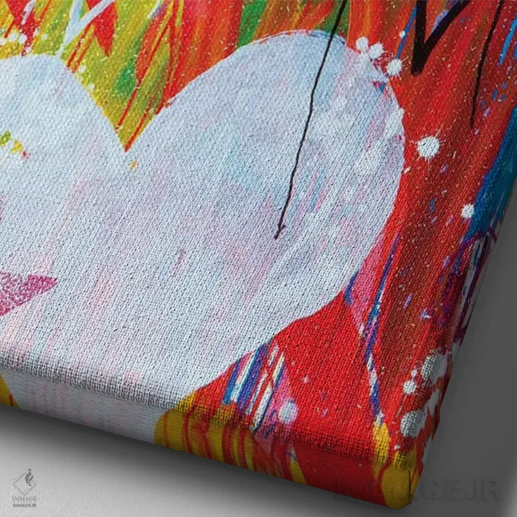 تابلو دکوراتیو کاری را بکن که دوست داری اثر کی بی ام - نمای نزدیک بافت بوم