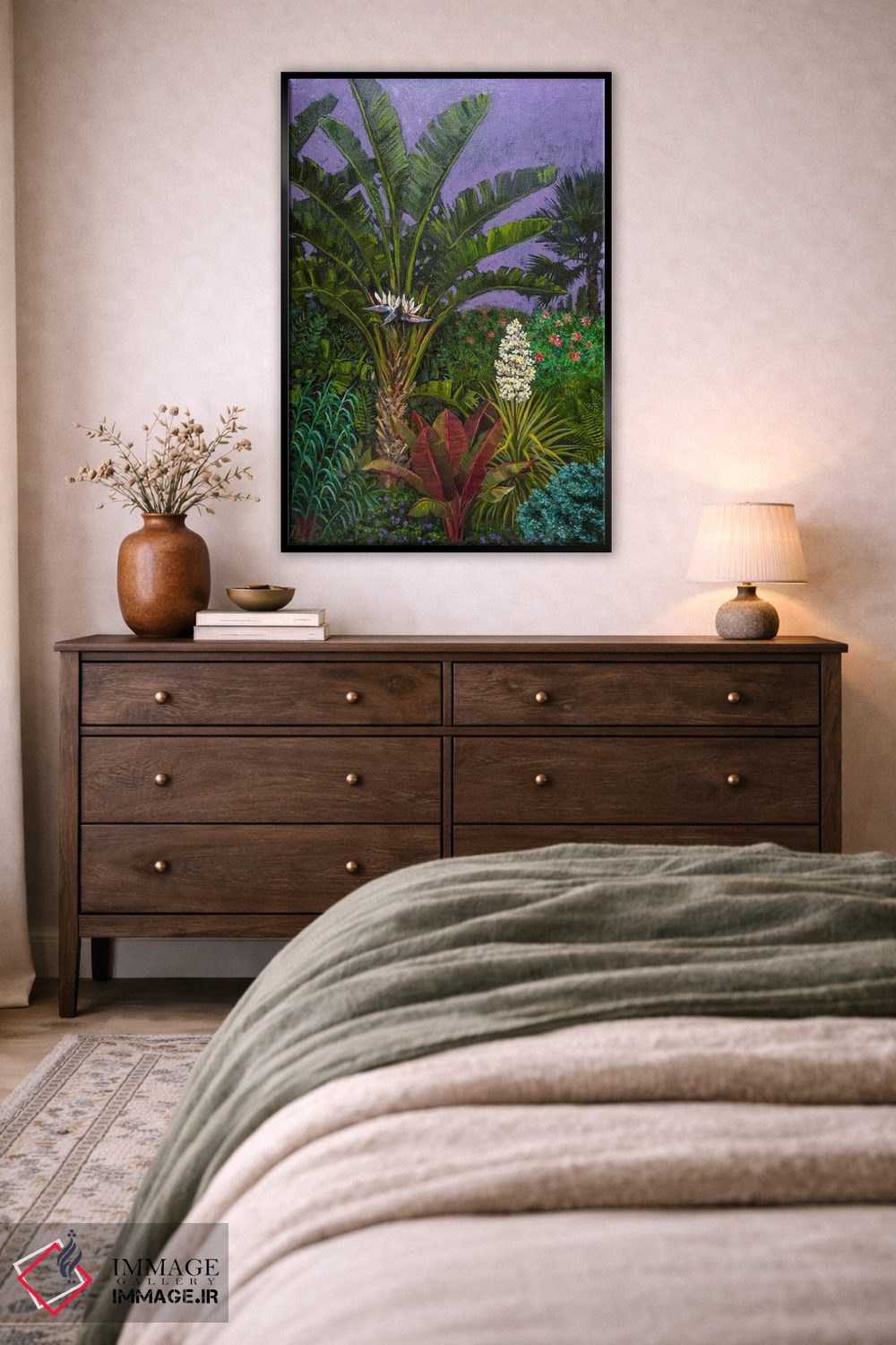 تابلو دکوراتیو باغ گیاه شناسی در شب اثر کاتیا بلینی - D4B