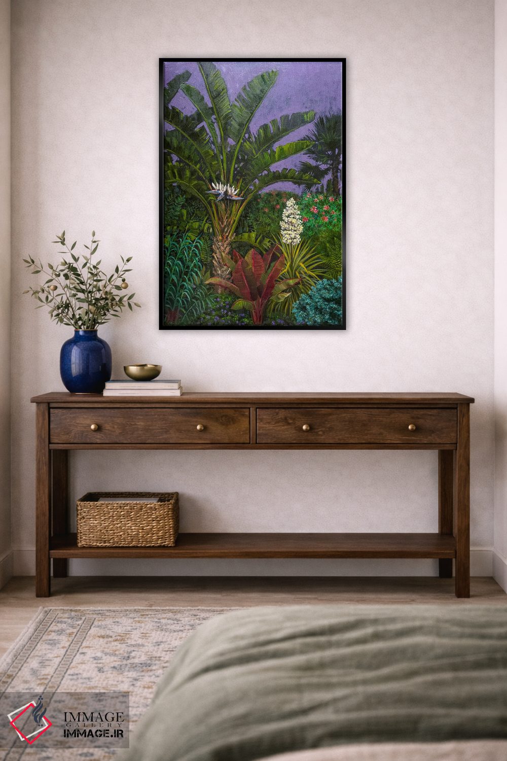 تابلو دکوراتیو باغ گیاه شناسی در شب اثر کاتیا بلینی - D5B