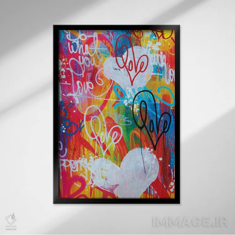 تابلو دکوراتیو کاری را بکن که دوست داری اثر کی بی ام - نمای قابدار مشکی