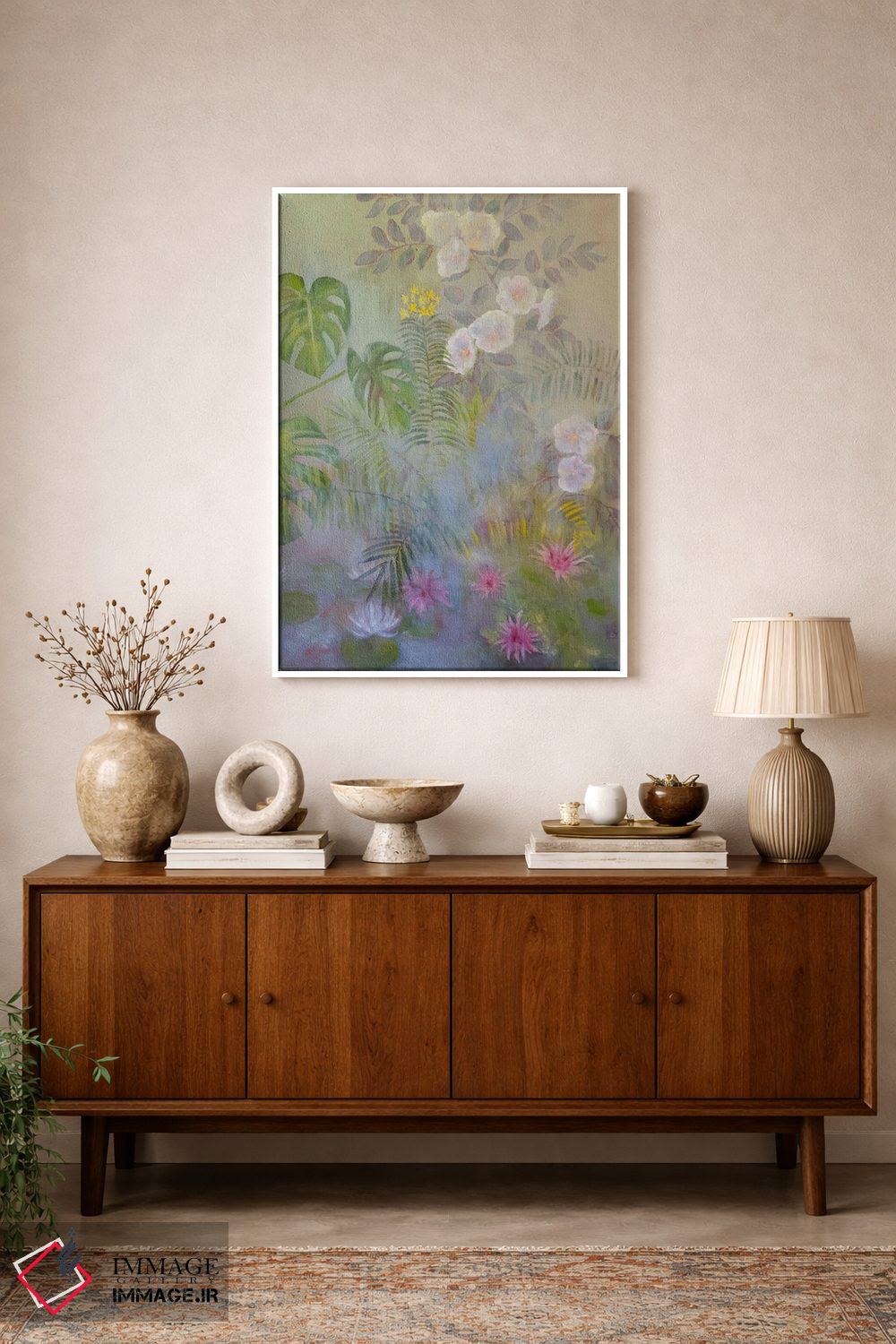 تابلو دکوراتیو برکه شکوفه دار اثر کاتیا بلینی - D1W