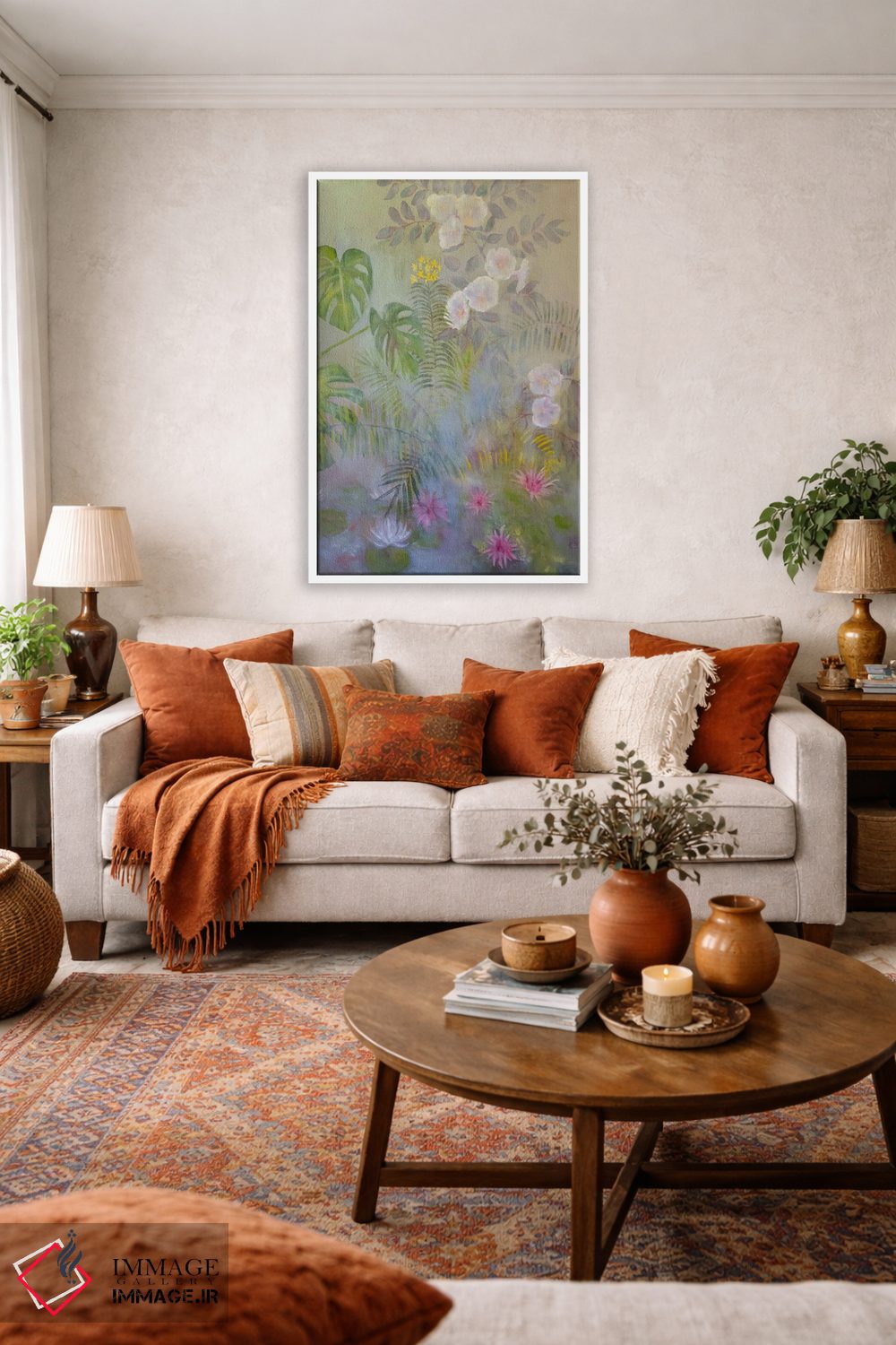 تابلو دکوراتیو برکه شکوفه دار اثر کاتیا بلینی - D2W