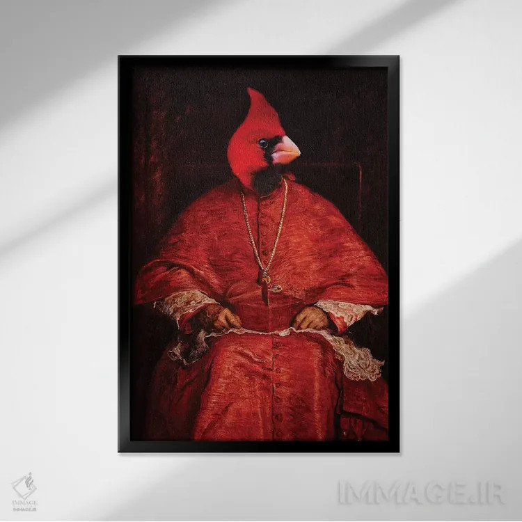 تابلو دکوراتیو کارباورال اثر کارن بورک - نمای قابدار مشکی