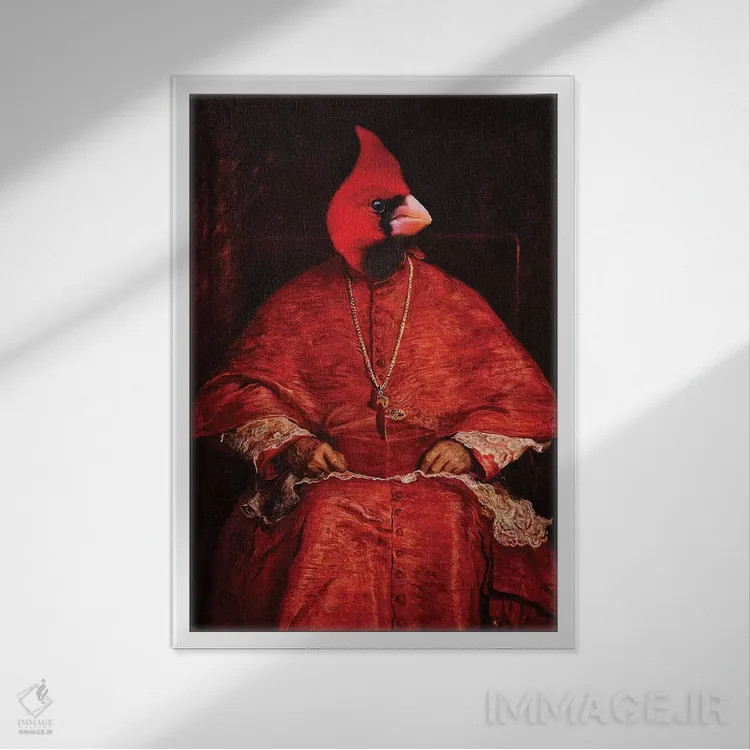 تابلو دکوراتیو کارباورال اثر کارن بورک - نمای قابدار سفید