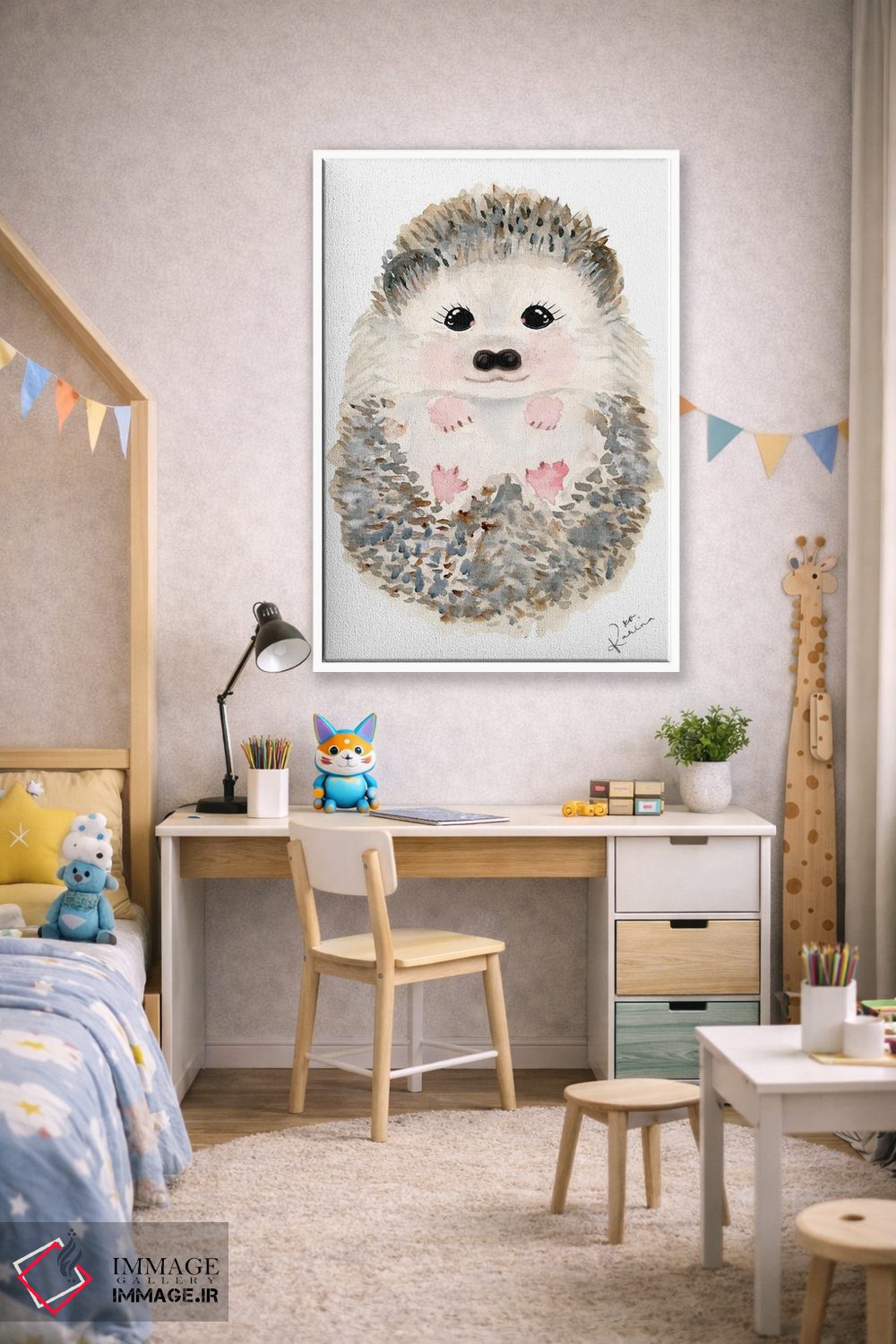 تابلو دکوراتیو جوجه تیغی شماره ۱ اثر کارن بارسکی - D1W