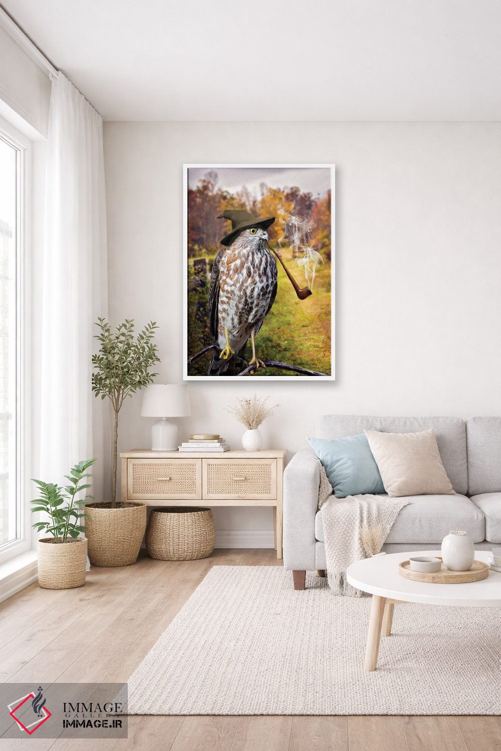 تابلو دکوراتیو شاهین جادوگر اثر کارن بورک - D3W