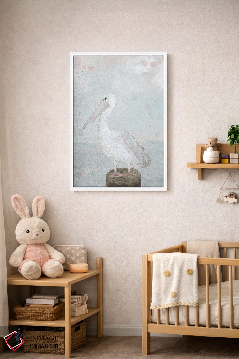 تابلو دکوراتیو مرغ دریایی تنها اثر کارن بارسکی - D3W