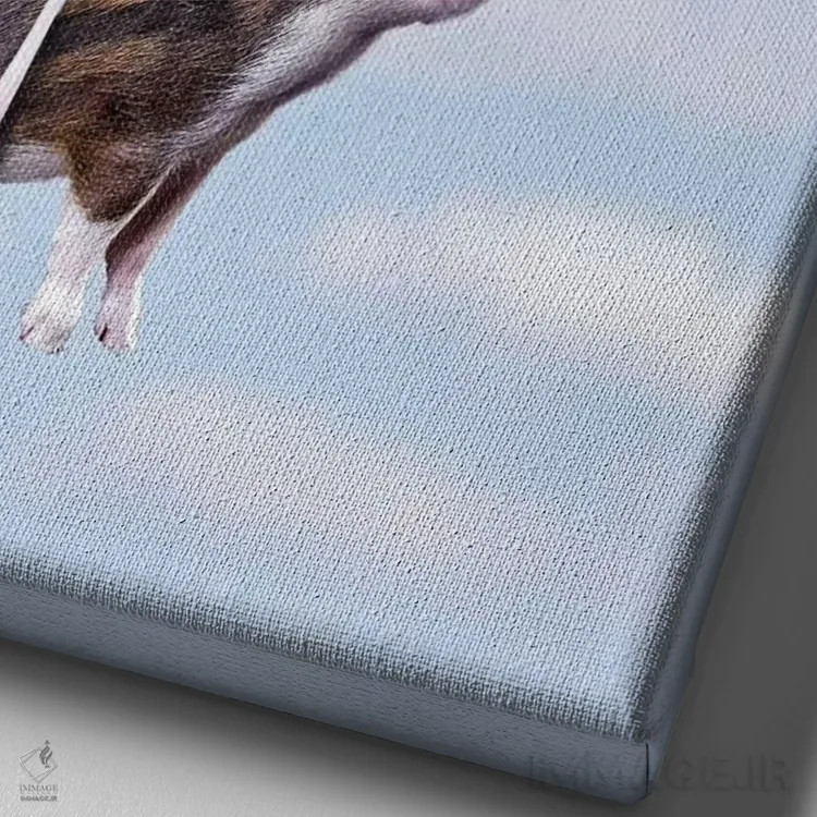 تابلو دکوراتیو رویاهاتو دنبال کن اثر کارن بورک - نمای نزدیک بافت بوم