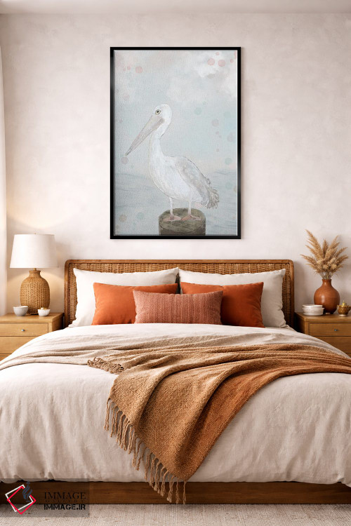 تابلو دکوراتیو مرغ دریایی تنها اثر کارن بارسکی - D4B