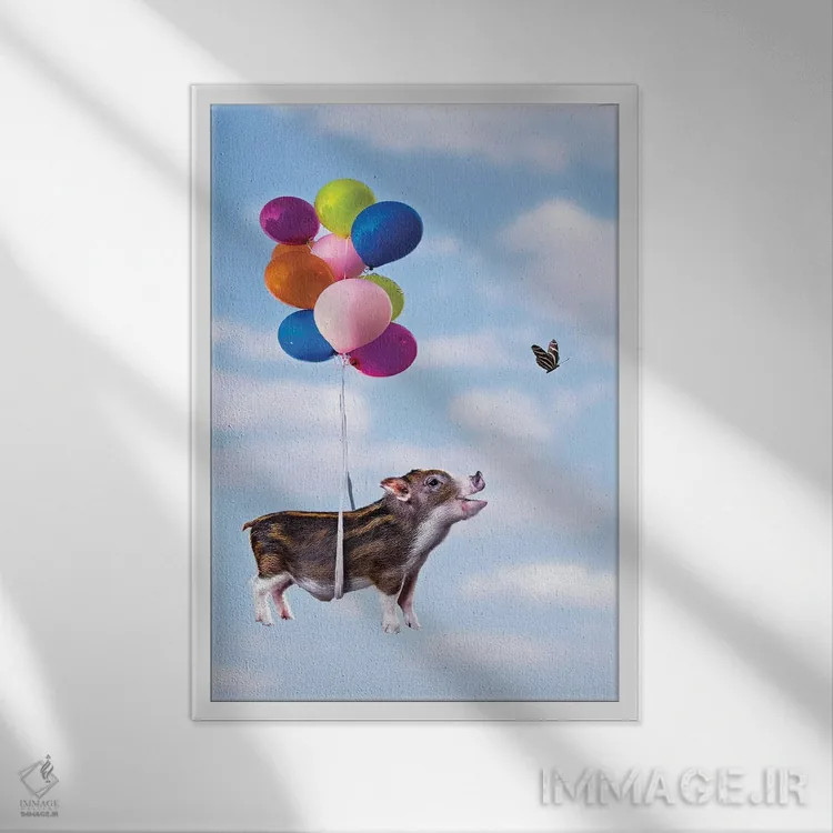 تابلو دکوراتیو رویاهاتو دنبال کن اثر کارن بورک - نمای قابدار سفید