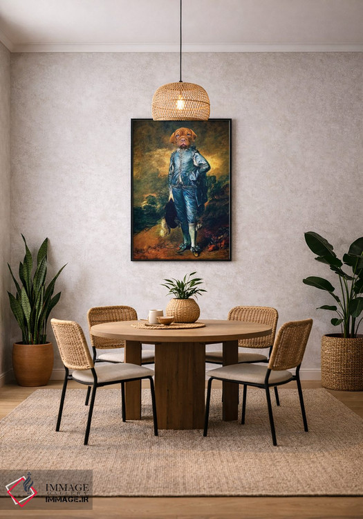 تابلو دکوراتیو توله سگ پسر آبی اثر کارن بورک - D5B