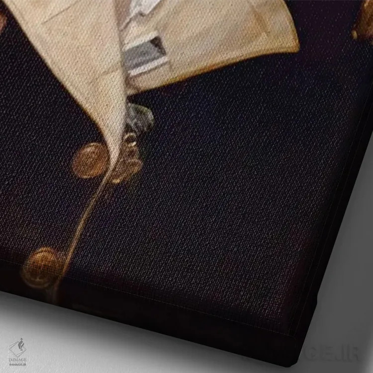 تابلو دکوراتیو ژنرال لولا اثر کارن بورک - نمای نزدیک بافت بوم