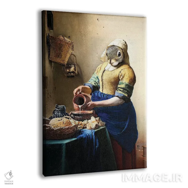 تابلو دکوراتیو سنجاب شیردوش اثر کارن بورک - نمای پرسپکتیو محصول