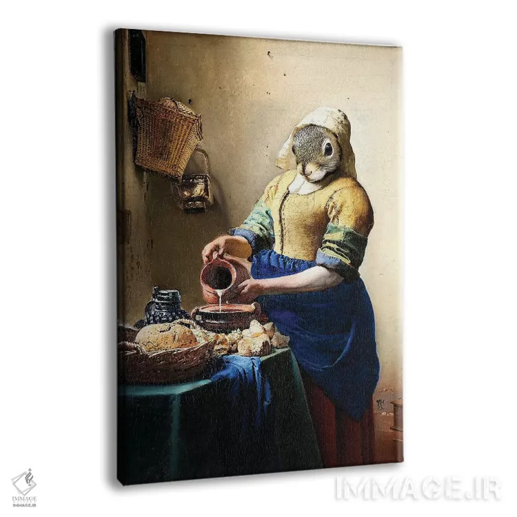 تابلو دکوراتیو سنجاب شیردوش اثر کارن بورک - نمای پرسپکتیو محصول