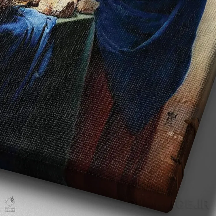 تابلو دکوراتیو سنجاب شیردوش اثر کارن بورک - نمای نزدیک بافت بوم