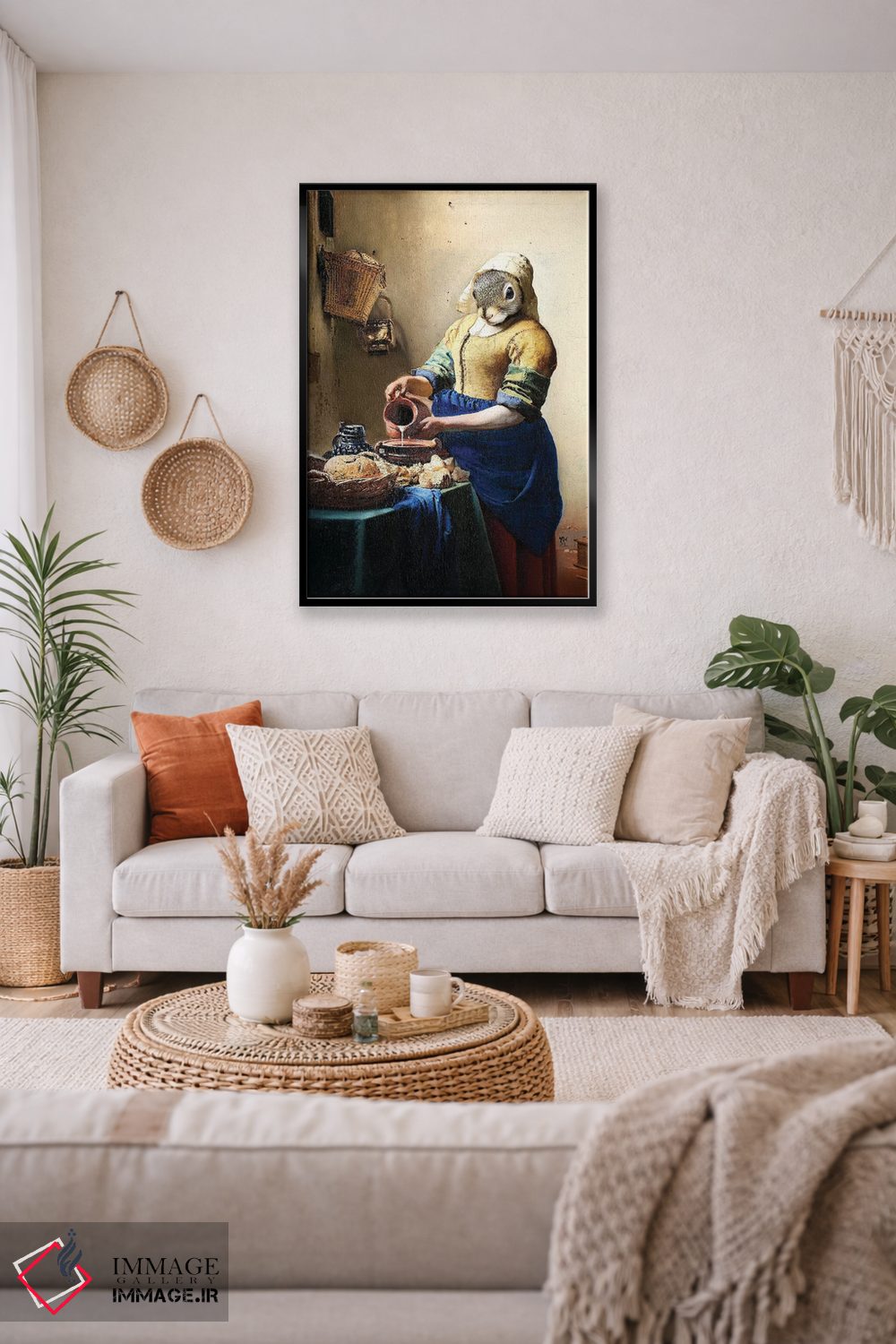 تابلو دکوراتیو سنجاب شیردوش اثر کارن بورک - D2B