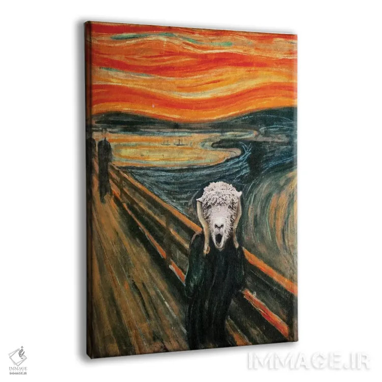 تابلو دکوراتیو بره جیغ اثر کارن بورک - نمای پرسپکتیو محصول