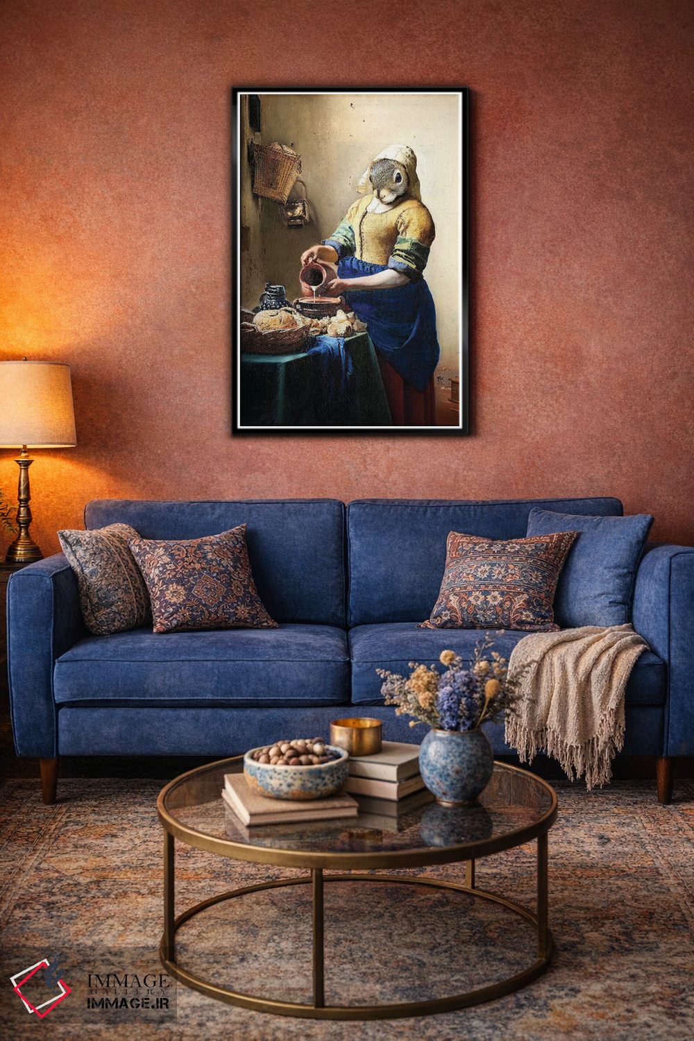 تابلو دکوراتیو سنجاب شیردوش اثر کارن بورک - D3B