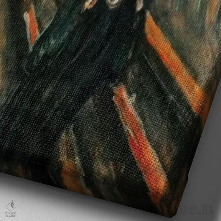 تابلو دکوراتیو بره جیغ اثر کارن بورک - نمای نزدیک بافت بوم