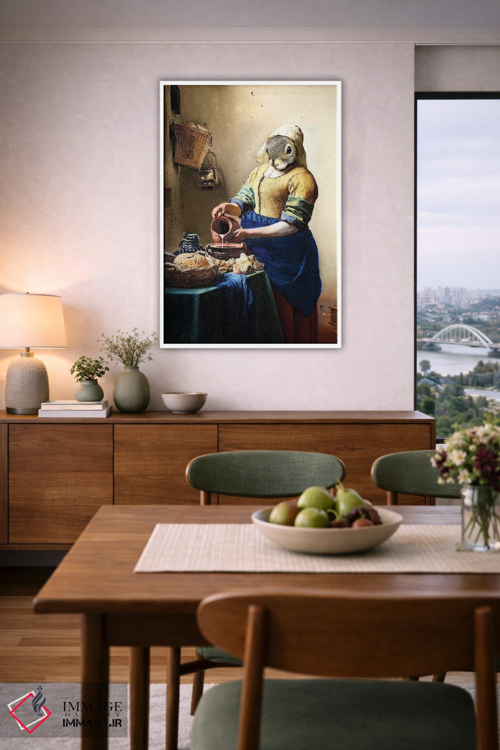 تابلو دکوراتیو سنجاب شیردوش اثر کارن بورک - D5W