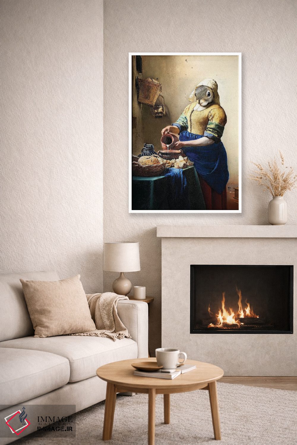 تابلو دکوراتیو سنجاب شیردوش اثر کارن بورک - D6W