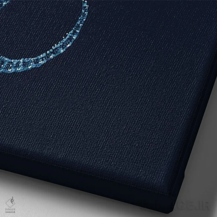 تابلو دکوراتیو اسب دریایی اثر کلسی امبلو - نمای نزدیک بافت بوم