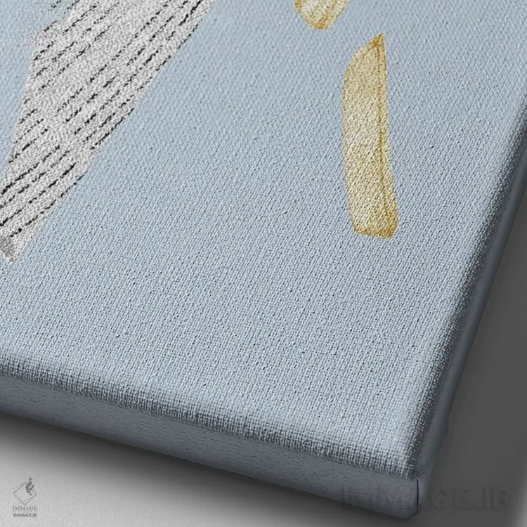 تابلو دکوراتیو ماهی و سیب زمینی لب ساحل تابستانی اثر کلسی امبلو - نمای نزدیک بافت بوم